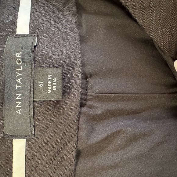 Ann Taylor Gold and Black Dress Pants with High Shine Finish - Picture 4 of 4